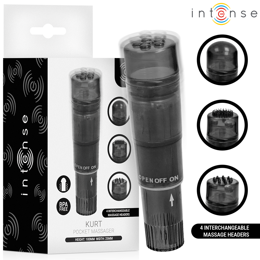 Mini Massaggiatore INTENSE FUN TOYS Kurt — Nero