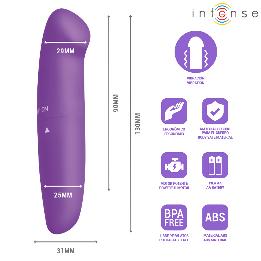 Mini Vibratore Punto G Intense Phil — Viola