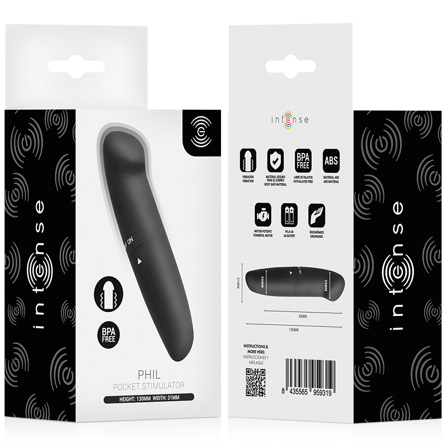 Vibratore Punto G Intense Phil — Nero