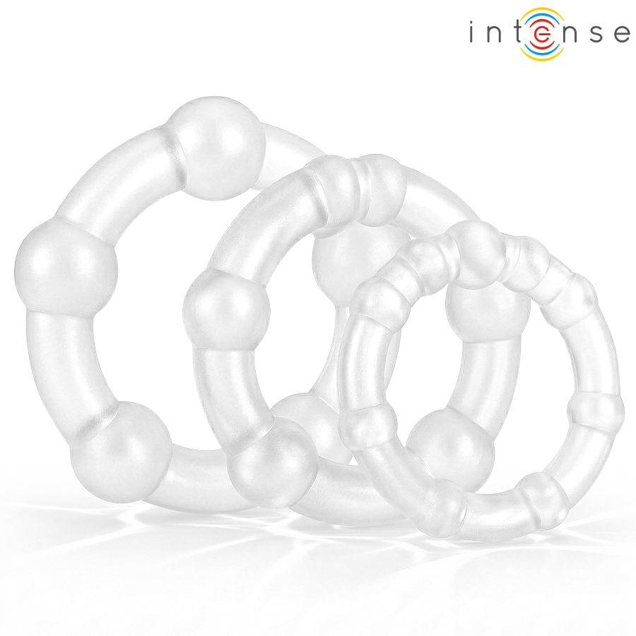 Anello Penieno INTENSE Bourne Set 3 Pezzi — Silicone Medicale