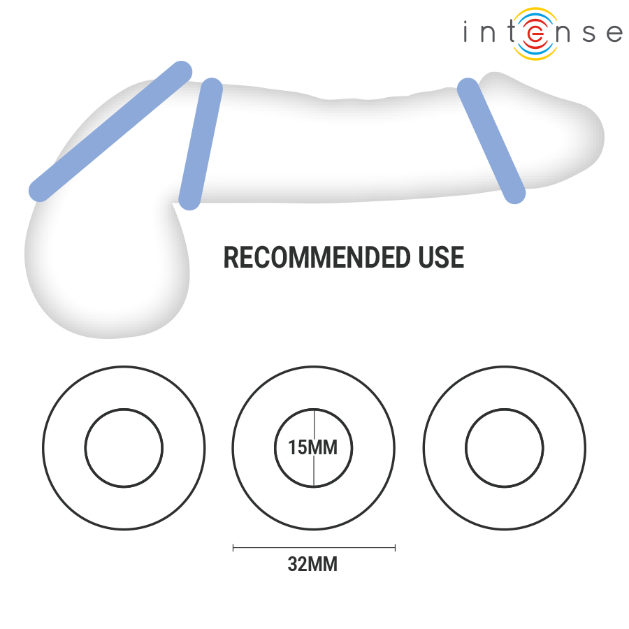 Anello per Pene INTENSE Wick Set — Vari Colori