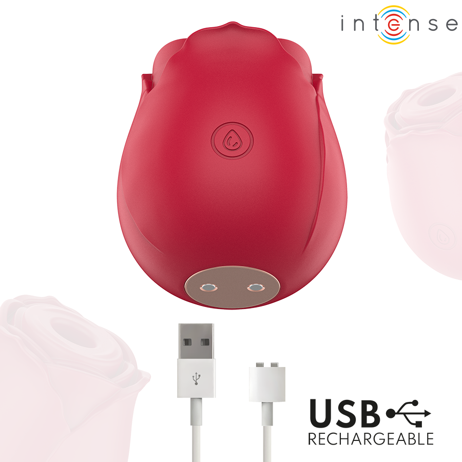 Stimolatore Clitorideo INTENSE HIGH TECH Camellia Rose by Waves — Bordeaux