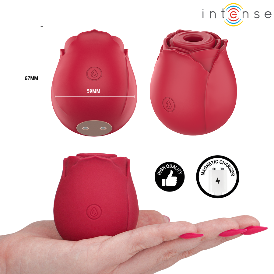 Stimolatore Clitorideo INTENSE HIGH TECH Camellia Rose by Waves — Bordeaux