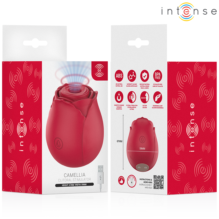 Stimolatore Clitorideo INTENSE HIGH TECH Camellia Rose by Waves — Bordeaux