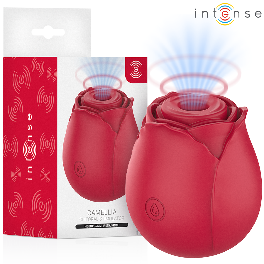 Stimolatore Clitorideo INTENSE HIGH TECH Camellia Rose by Waves — Bordeaux