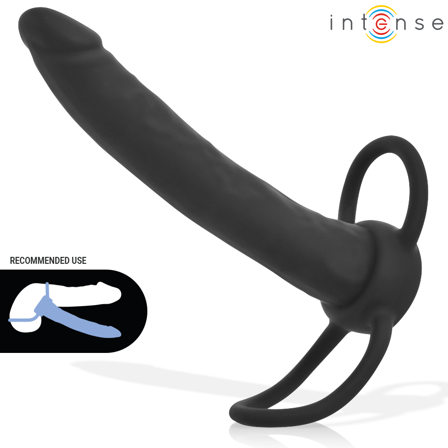 Dildo Anale INTENSE FOR HIM Lucas con Anello — Nero