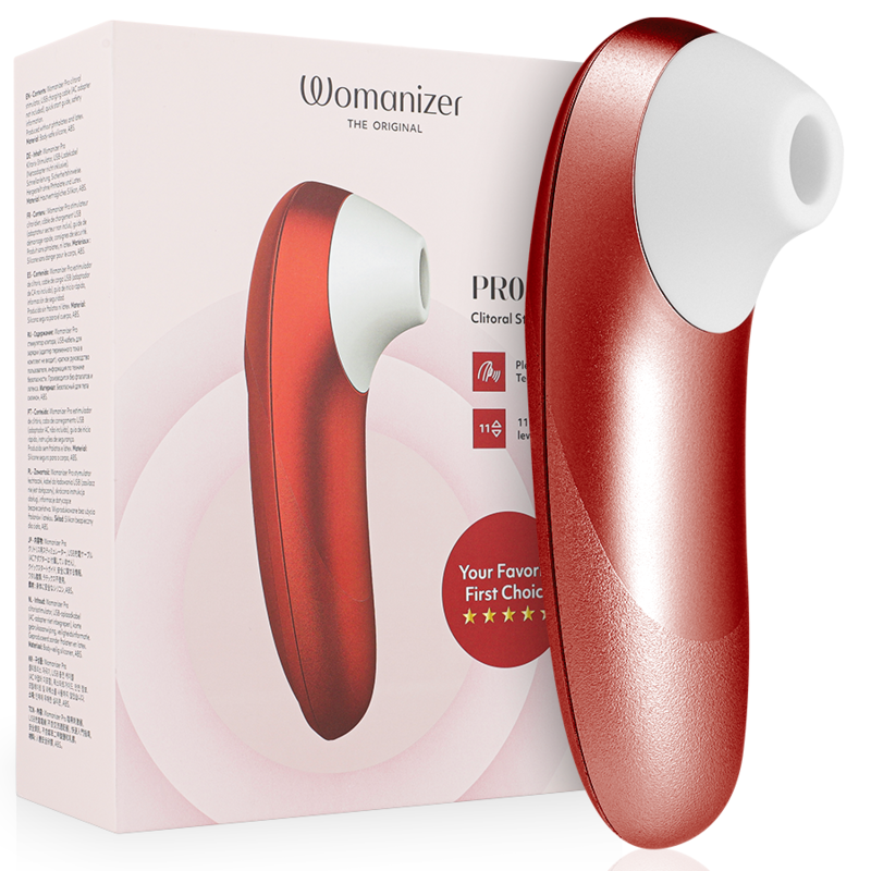 Stimolatore Clitorideo Womanizer Pro Vibrante Bordeaux — Bordeaux