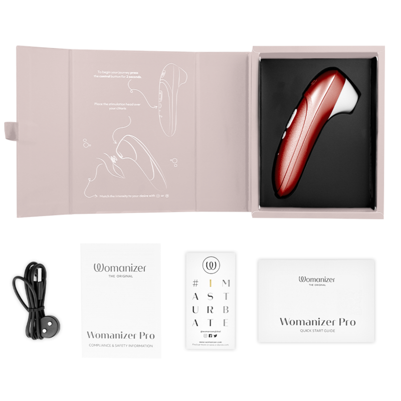 Stimolatore Clitorideo Womanizer Pro Vibrante Bordeaux — Bordeaux