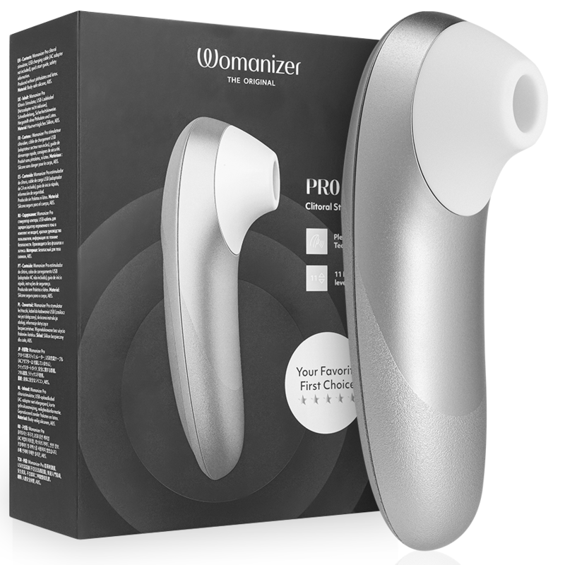 Stimolatore Clitorideo Womanizer Pro 2 Argento — Grigio
