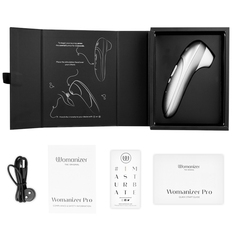 Stimolatore Clitorideo Womanizer Pro 2 Argento — Grigio