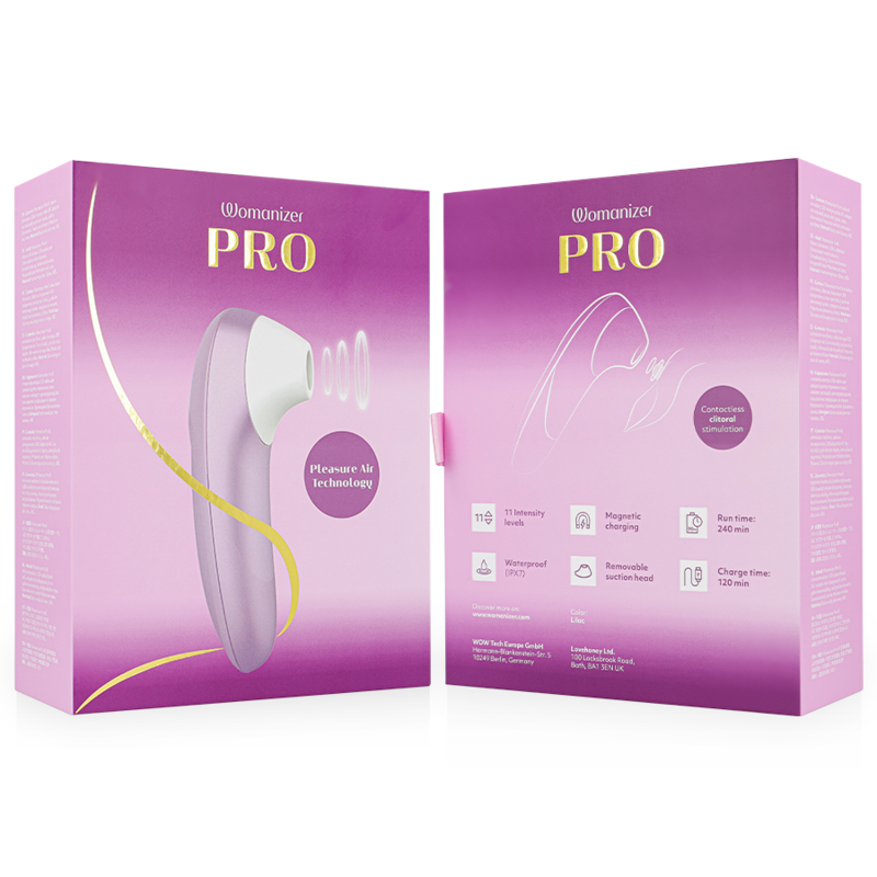 Stimolatore Clitorideo Womanizer Pro Vibrante Lilla