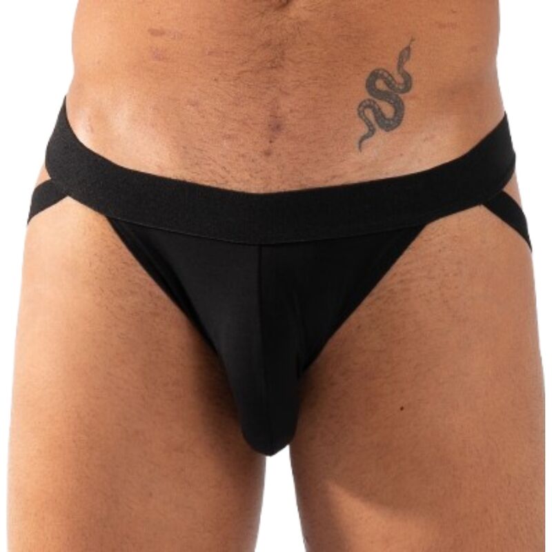 Jockstrap BURN 011 Double Black XL — Trasparente