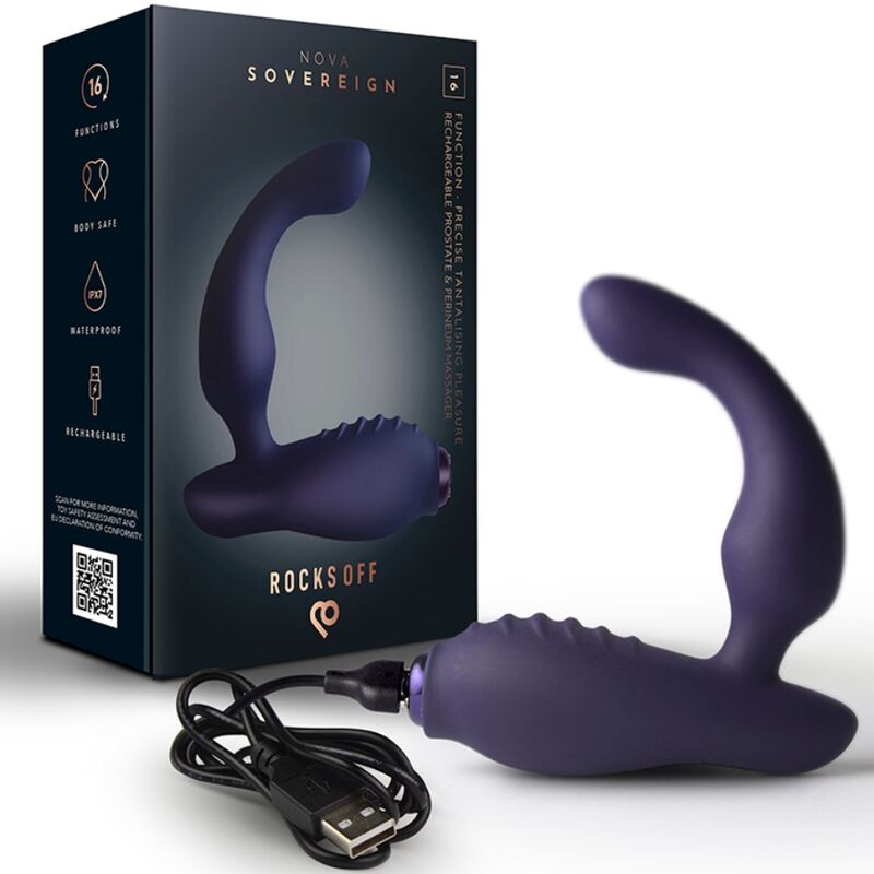 Vibratore ROCKS-OFF Mini Bacchetta 16 Funzioni — Rosa Peonia