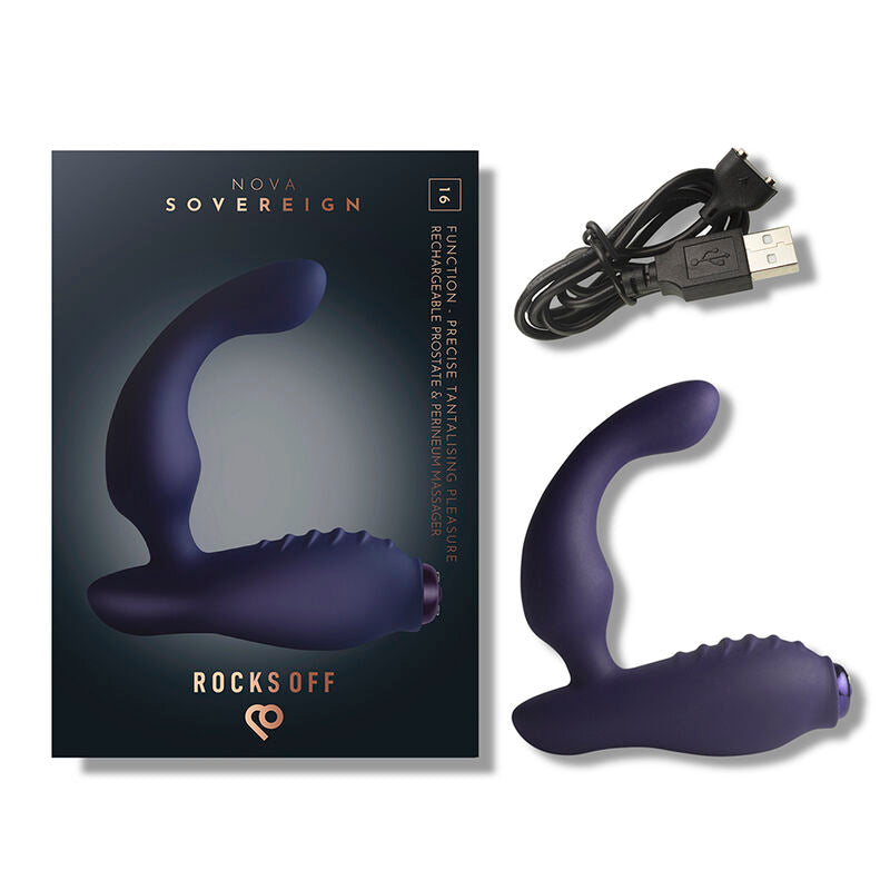 Vibratore ROCKS-OFF Mini Bacchetta 16 Funzioni — Rosa Peonia