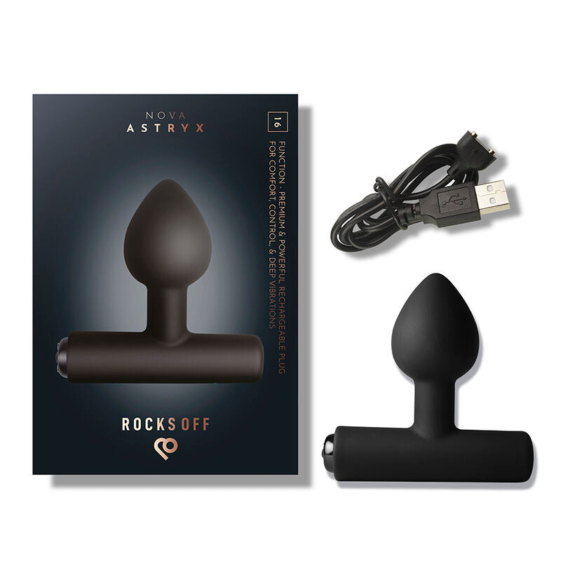 Vibratore Anale Rocks-Off Mini Bacchetta 16 Funzioni — Rosa Peonia
