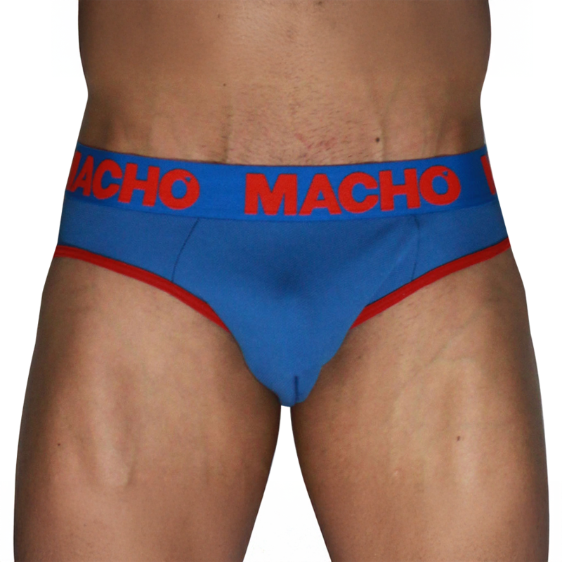 Slip Uomo MACHO UNDERWEAR Classic — Blu + Rosso S