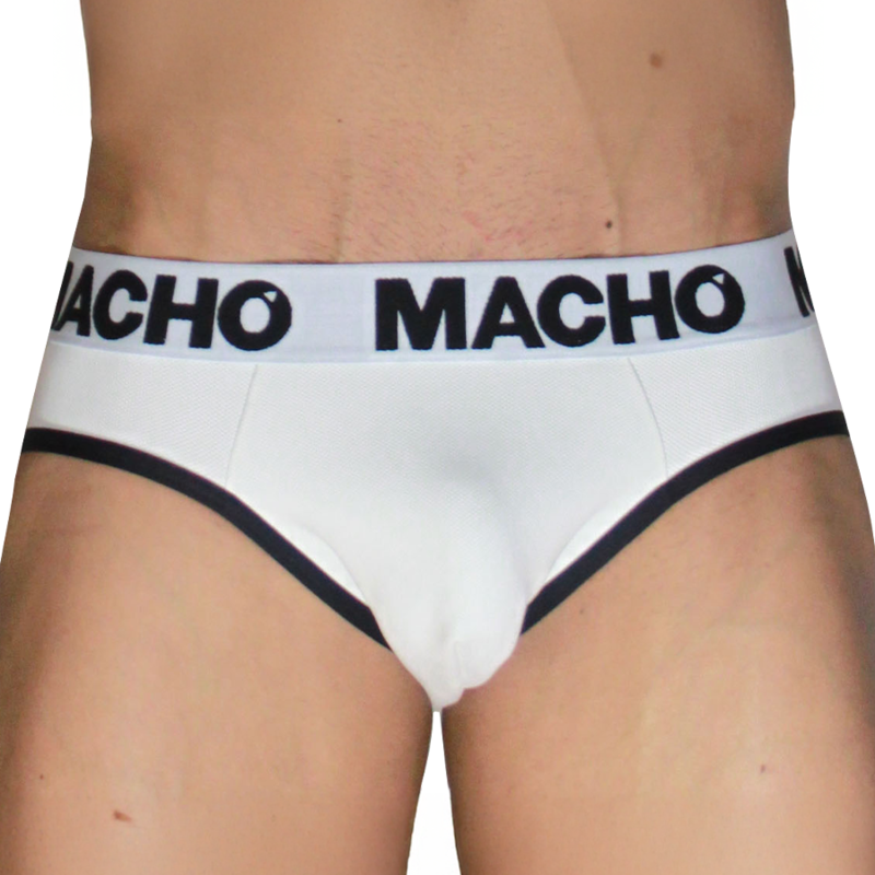 Slip Uomo Macho Underwear MCH006 Classic — Bianco e Nero S