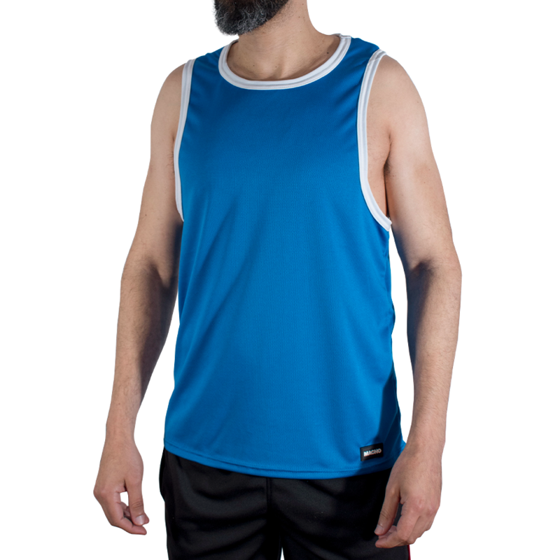 Maglietta Palestra MACHO UNDERWEAR CMV002 — Blu S/M