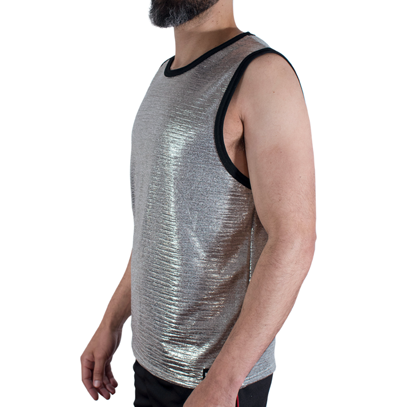 T-Shirt Macho Underwear con Glitter Fini — L/XL