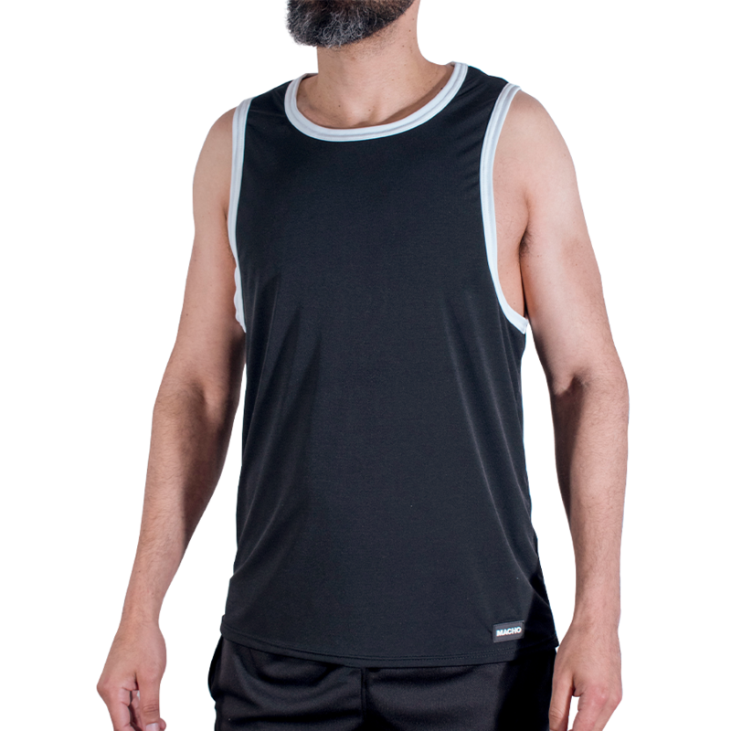 Maglietta da Palestra MACHO UNDERWEAR CMV004 — Nera L/XL