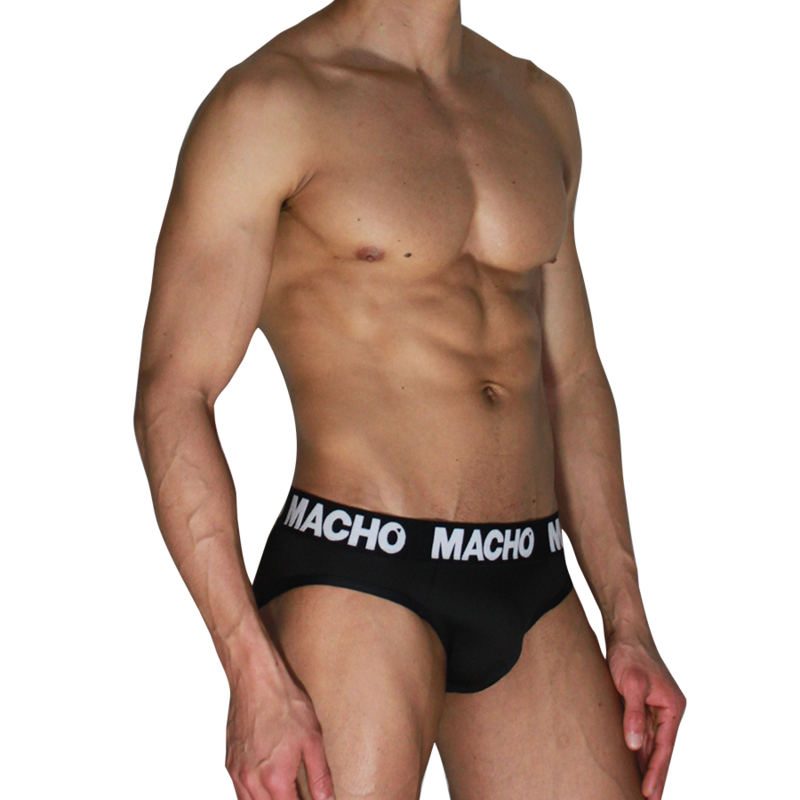 Slip Uomo Classico MACHO UNDERWEAR MCH007 Push-Up — Nero XL