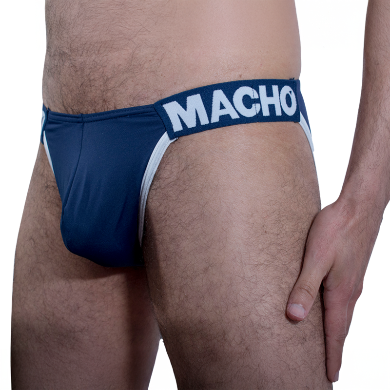 Slip Macho Underwear MCH011 Lacci Laterali — Blu Scuro L