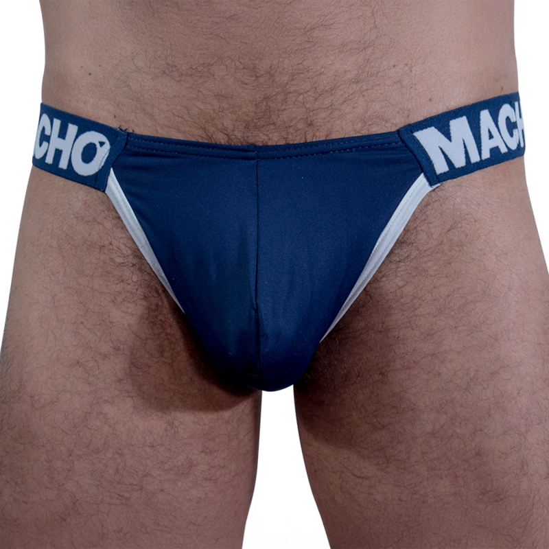 Slip Uomo MACHO UNDERWEAR MCH011 Laterale — Blu Scuro XL