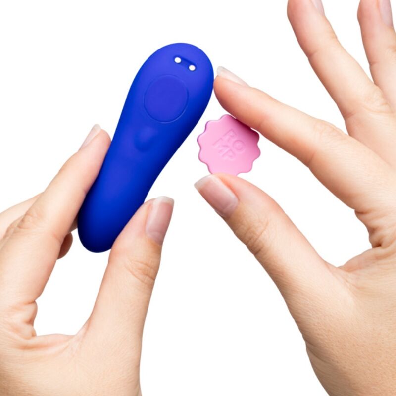 Stimolatore Clitorideo ROMP Party Telecomandato — Silicone Blu
