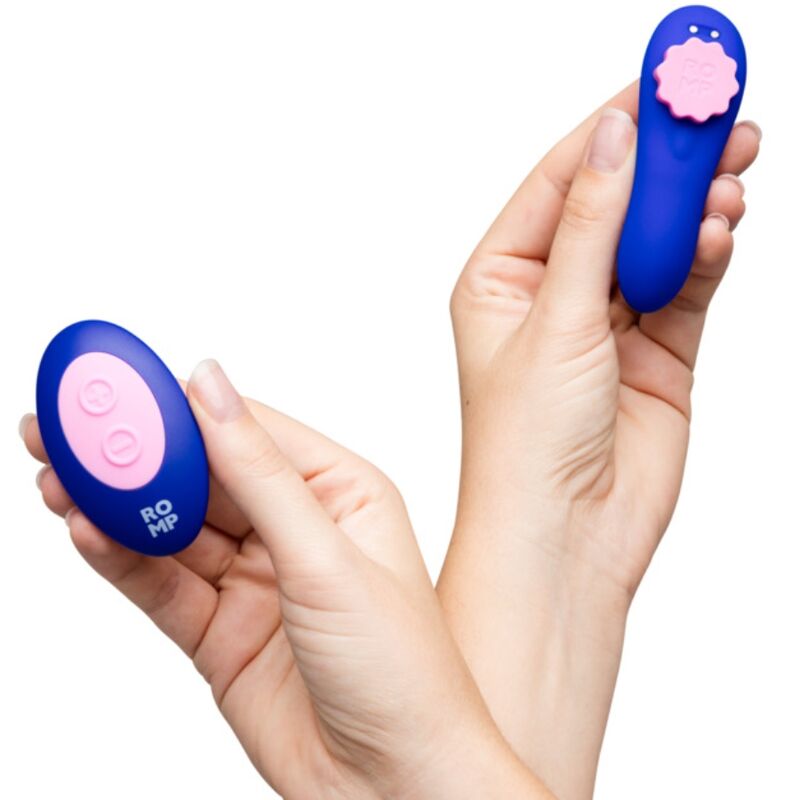 Stimolatore Clitorideo ROMP Party Telecomandato — Silicone Blu