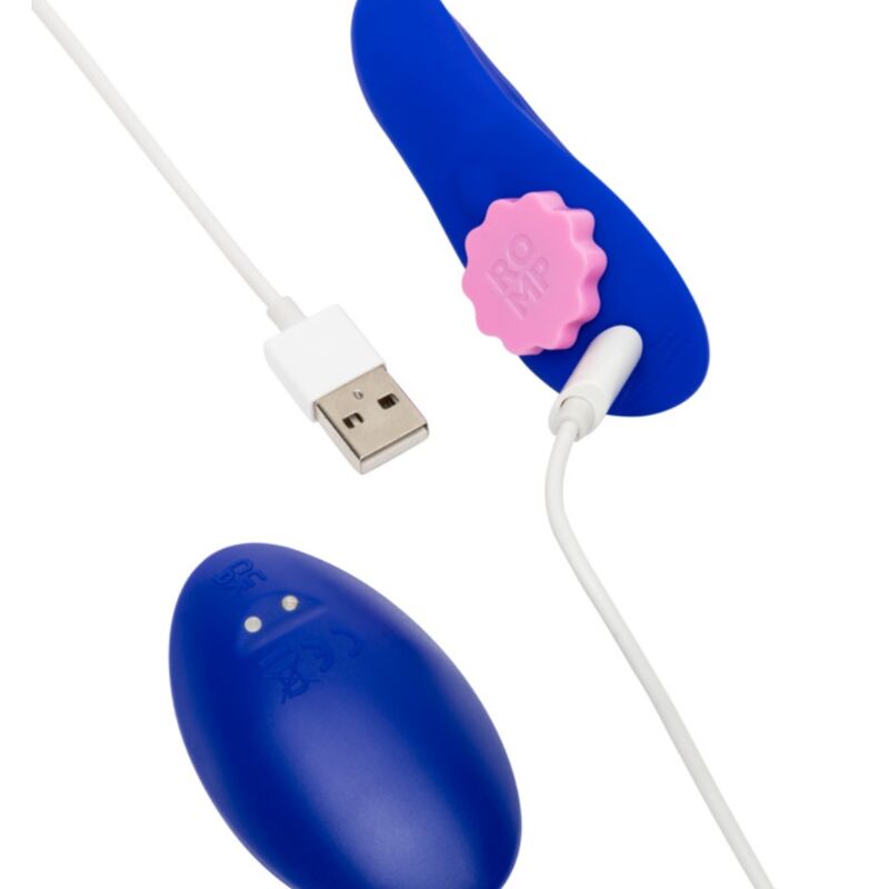 Stimolatore Clitorideo ROMP Party Telecomandato — Silicone Blu