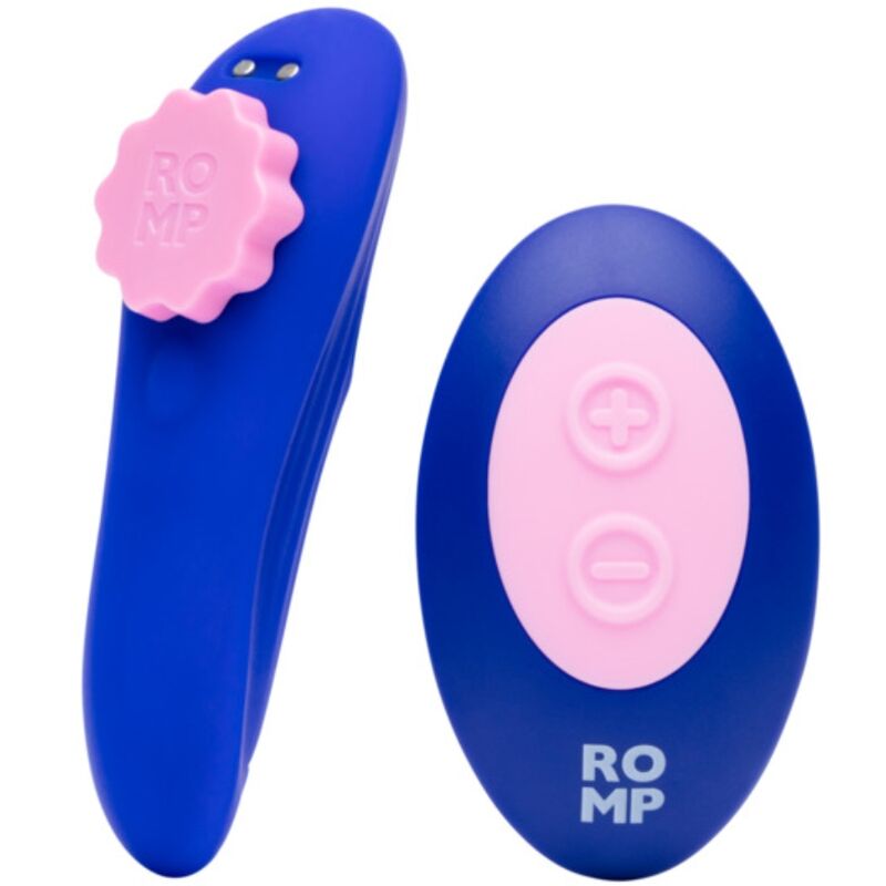Stimolatore Clitorideo ROMP Party Telecomandato — Silicone Blu