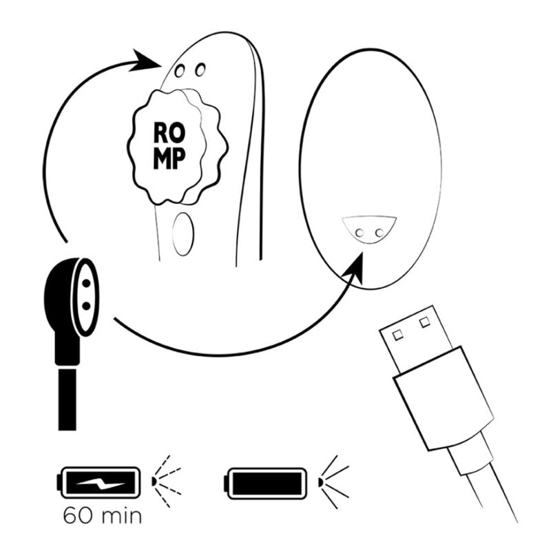 Stimolatore Clitorideo ROMP Party Telecomandato — Silicone Blu