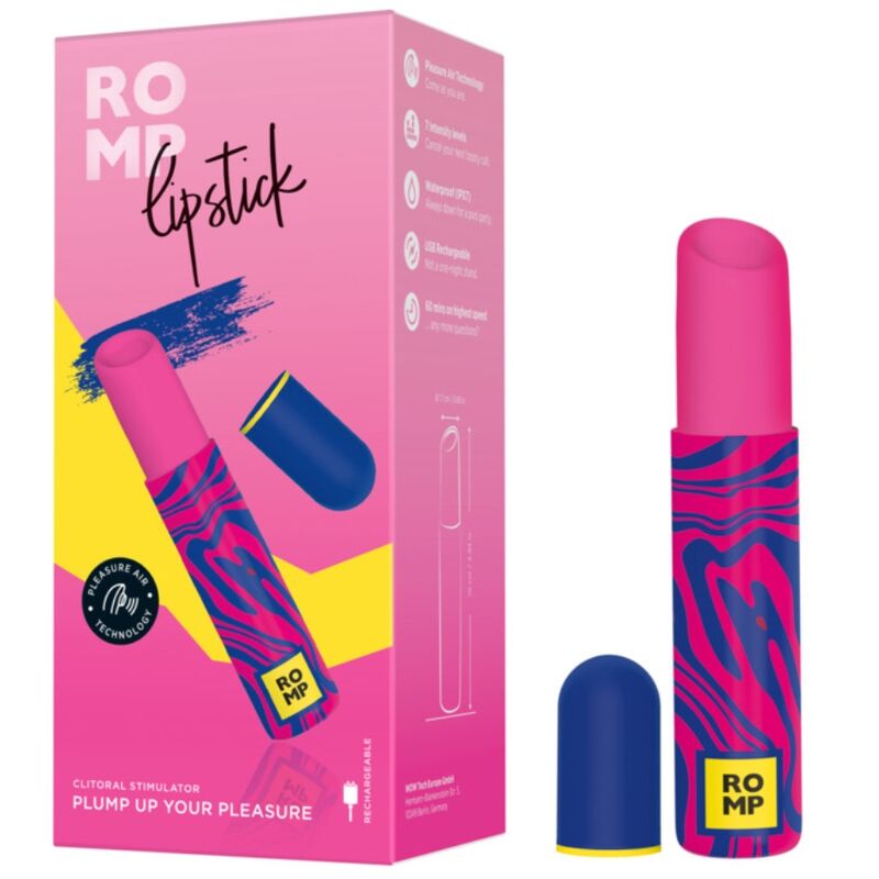 Vibratore Clitorideo ROMP Lipstick 7 Livelli — Rossetto
