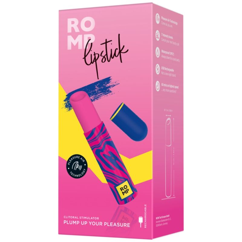 Vibratore Clitorideo ROMP Lipstick 7 Livelli — Rossetto