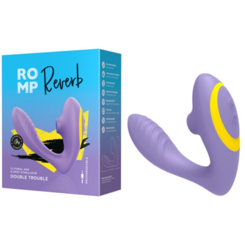 Stimolatore Punto G Romp Reverb Viola — Vibrazione e Aspirazione