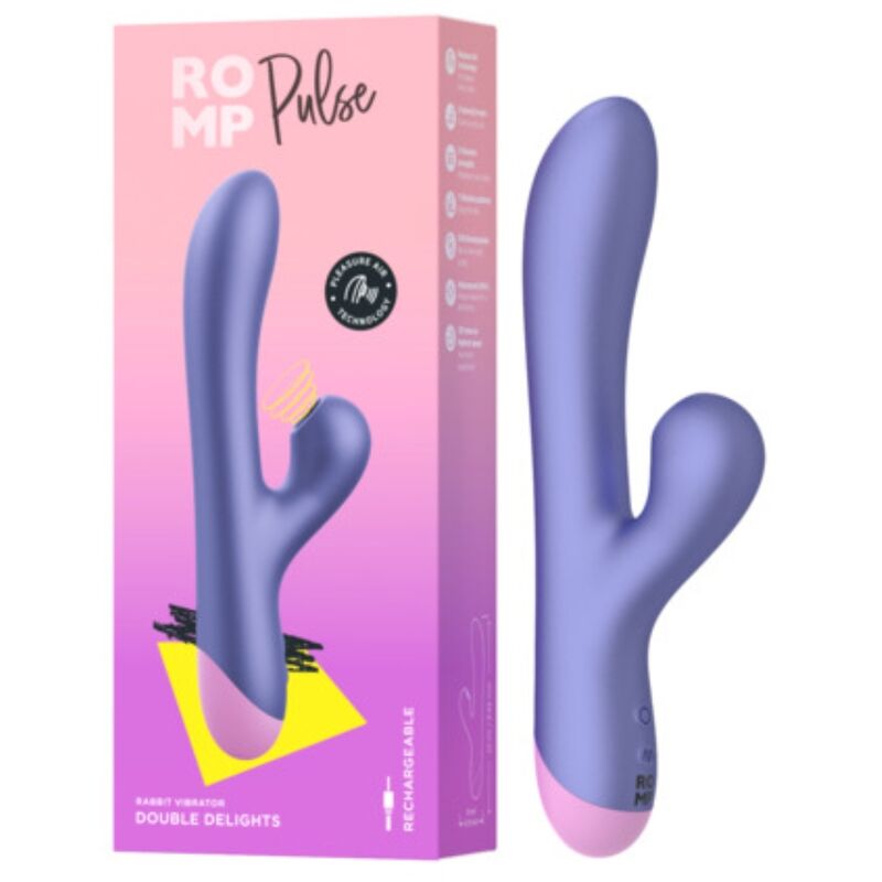 Vibratore Clitorideo ROMP Pulse Rabbit — Blu