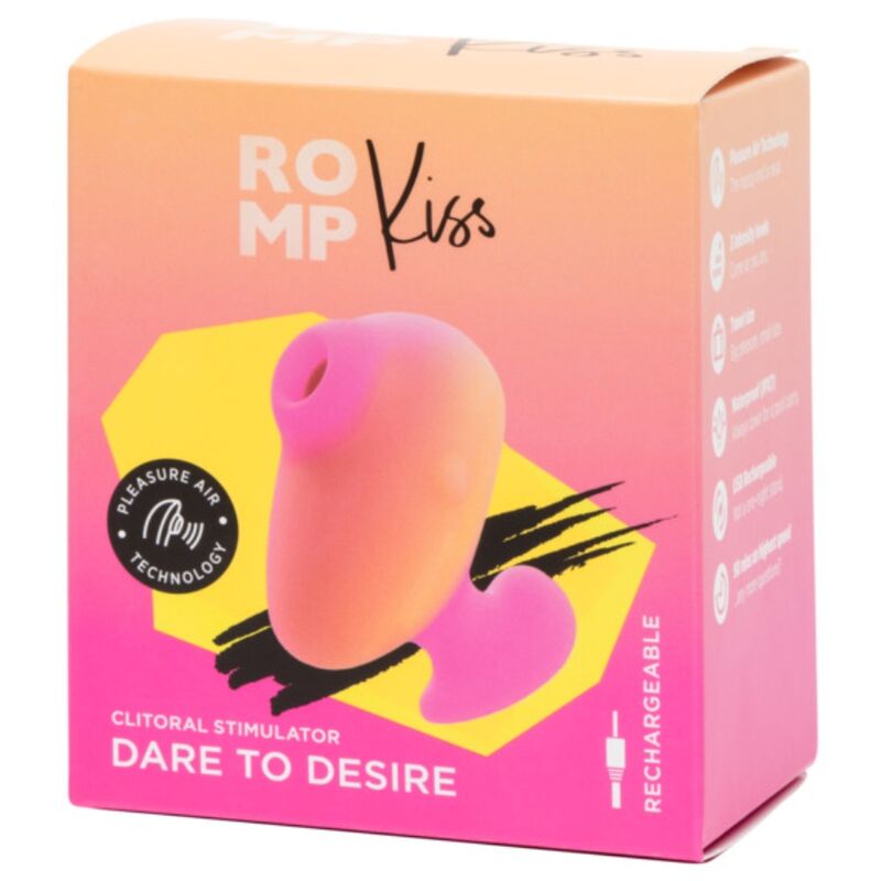 Stimolatore Clitorideo ROMP Kiss Ricaricabile — Rosa