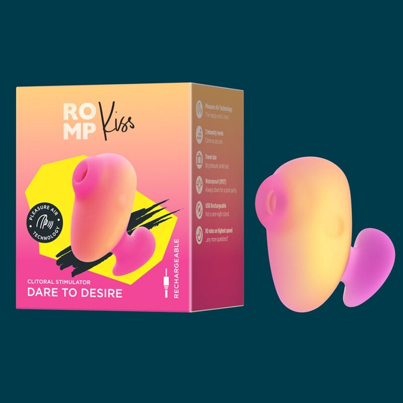 Stimolatore Clitorideo ROMP Kiss Ricaricabile — Rosa