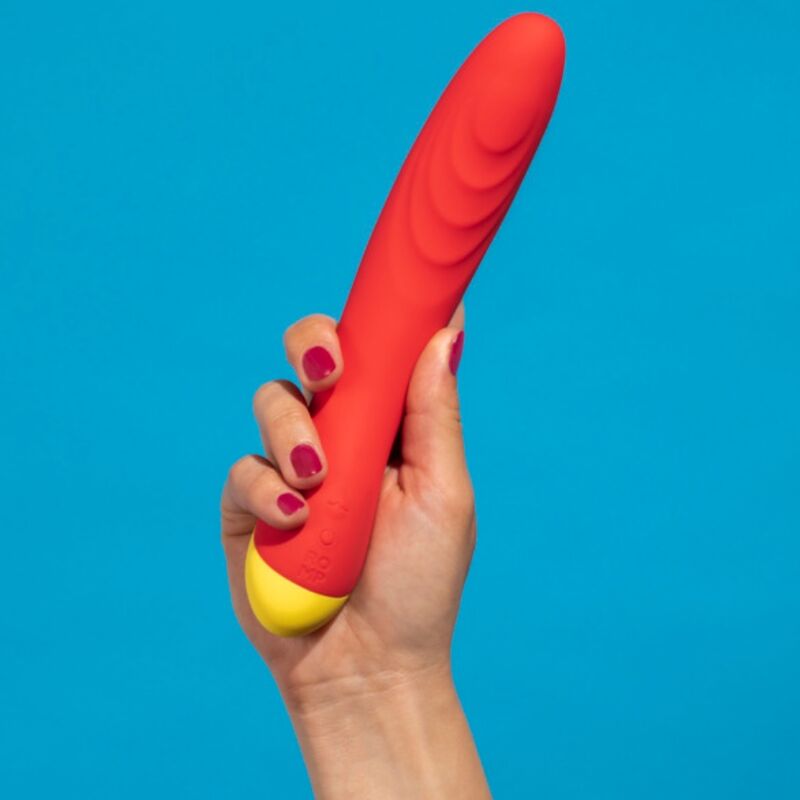 Vibratore Punto G ROMP Hype Rosso — Silicone Medicale