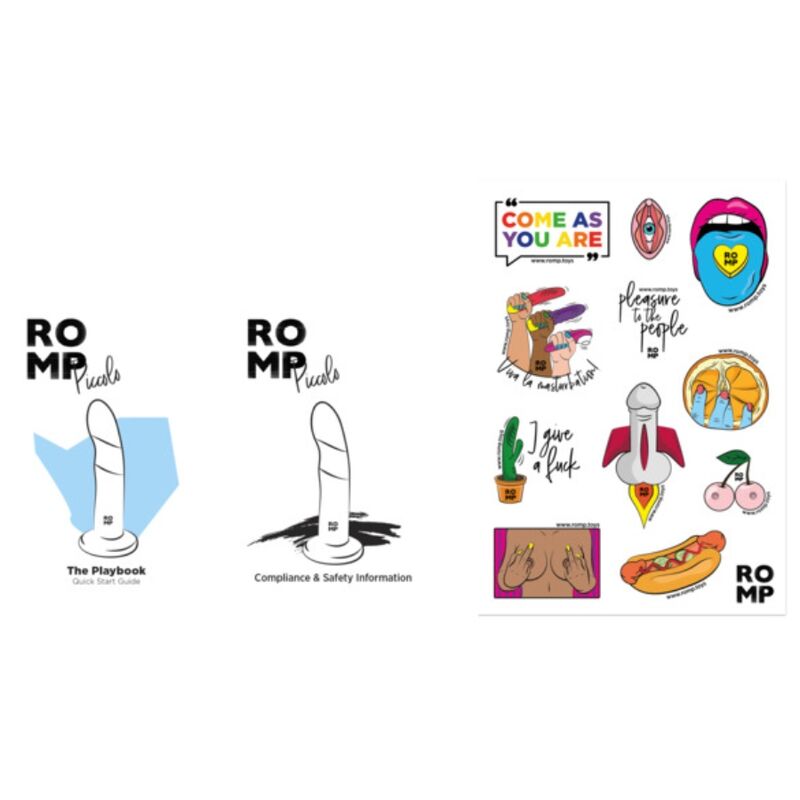 Dildo Romp Piccolo Ventosa Tricolore — 14 cm