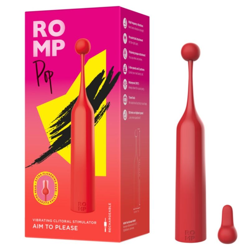 Vibratore Clitorideo ROMP POP Circolare — Rosso