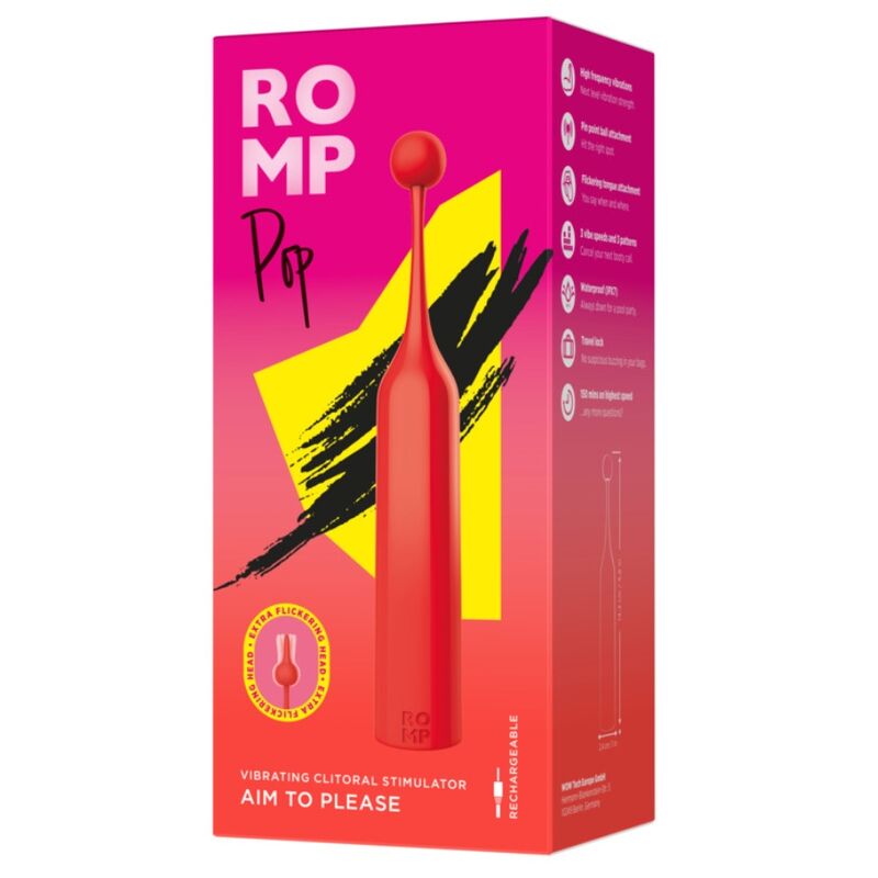 Vibratore Clitorideo ROMP POP Circolare — Rosso