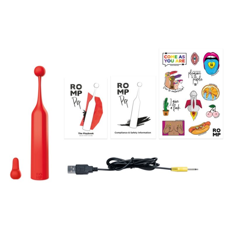 Vibratore Clitorideo ROMP POP Circolare — Rosso