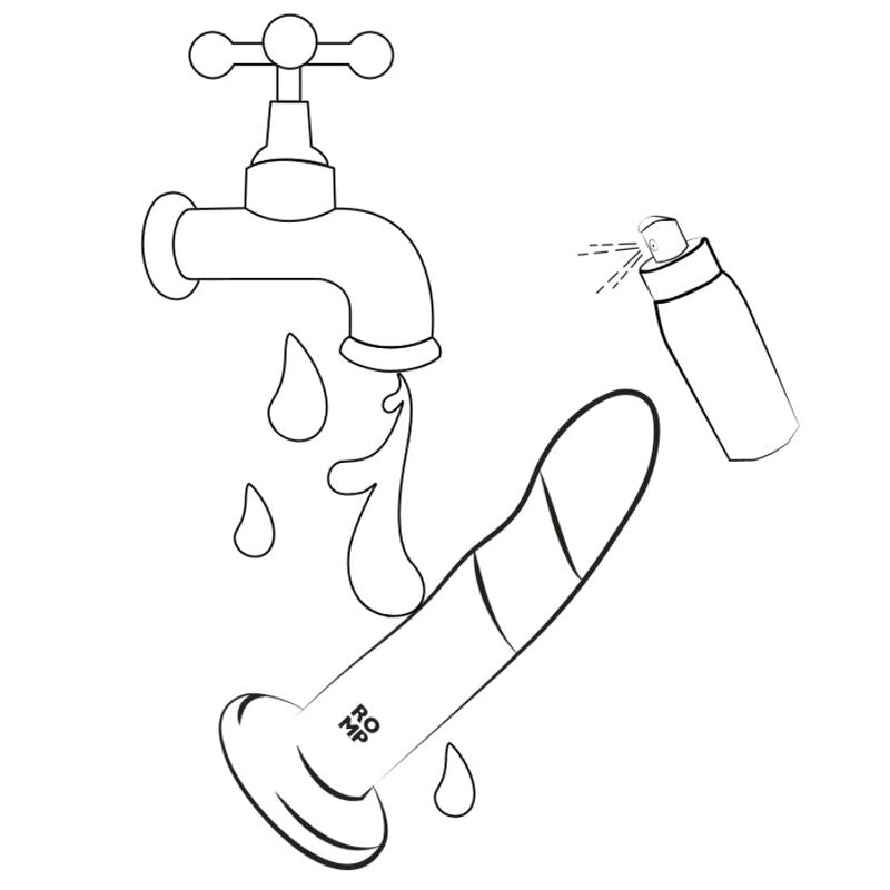 Dildo ROMP Dizi Ventosa Tricolore 18 cm — Silicone