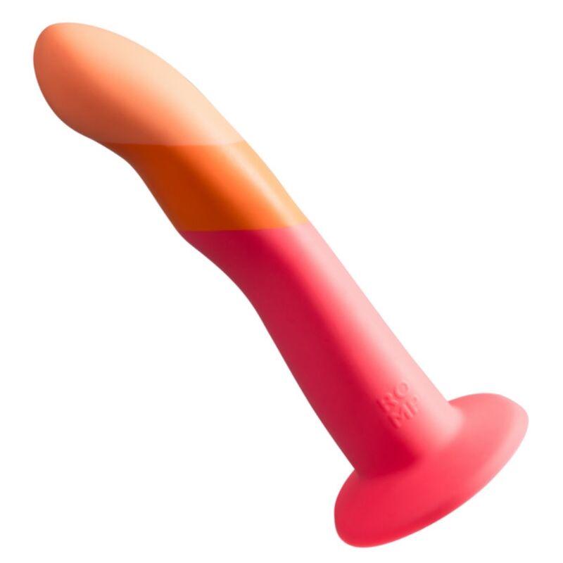 Dildo ROMP Dizi Ventosa Tricolore 18 cm — Silicone
