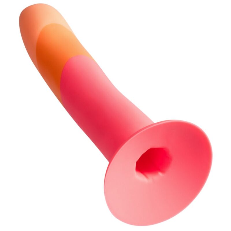 Dildo ROMP Dizi Ventosa Tricolore 18 cm — Silicone