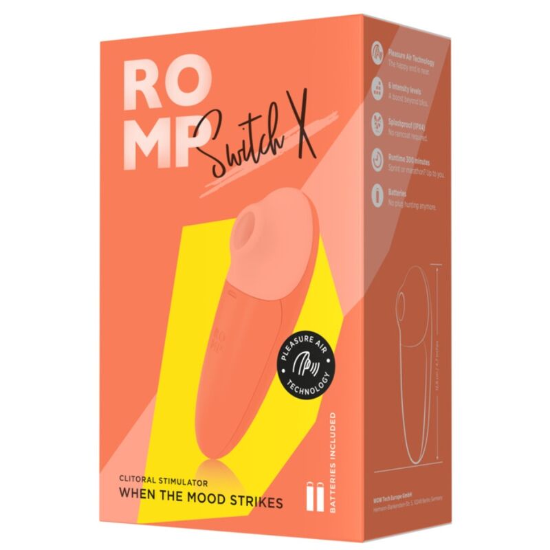 Stimolatore Clitorideo ROMP Switch 6 Livelli — Arancione