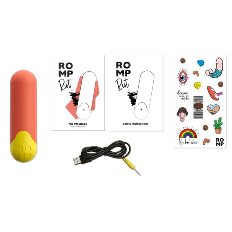 Proiettile Vibrante ROMP Riot Multifunzione — Arancione/Giallo