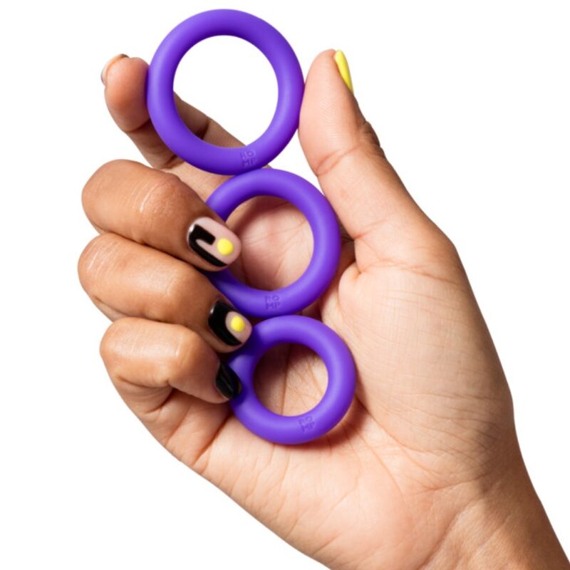 Anelli Pene ROMP Remix Trio Set 3pz Silicone Viola — Viola