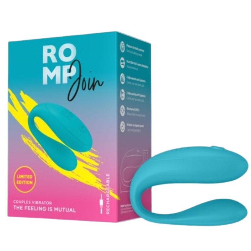 Vibratore per Coppie ROMP Join Turchese — Stimolatore Clitorideo